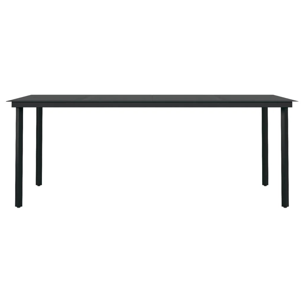 Set da pranzo da giardino per esterni 7 pezzi nero 02_0014007