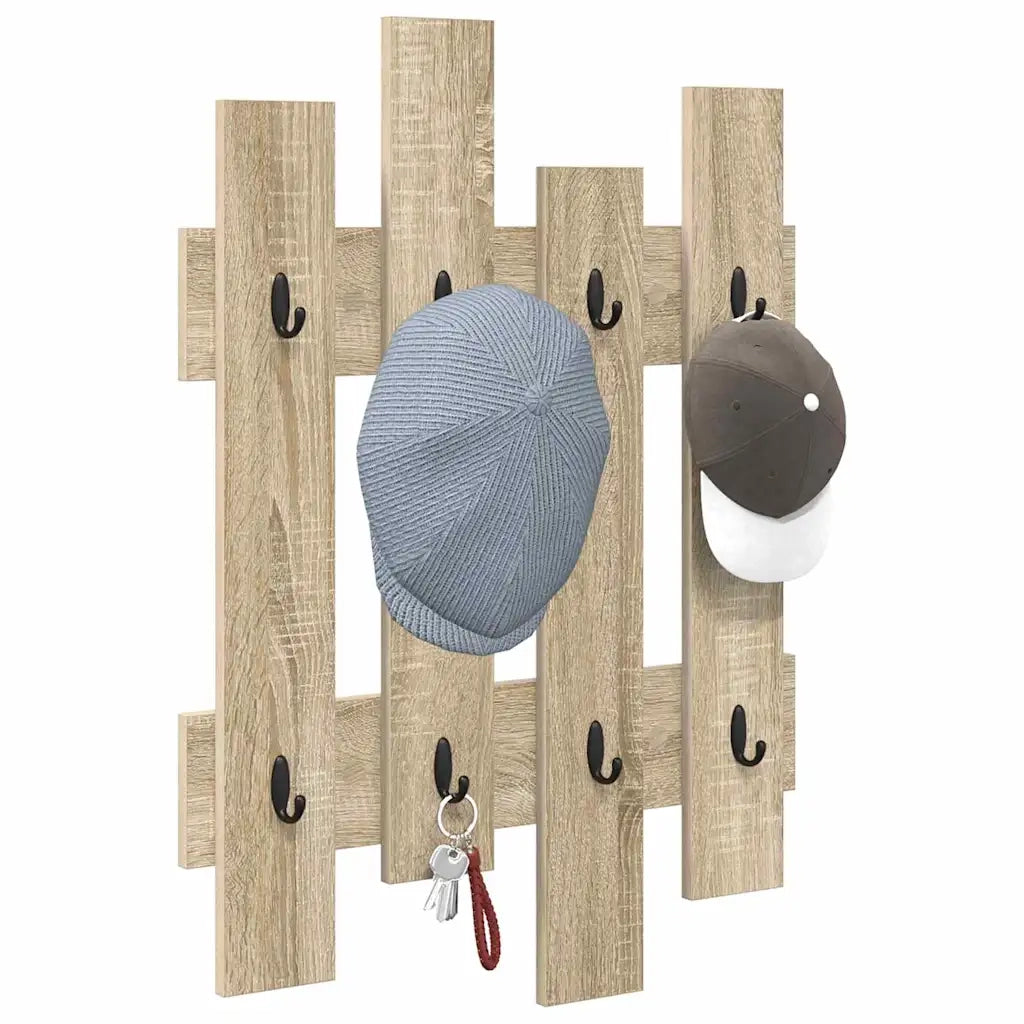 vidaXL Appendiabiti a muro rovere sonoma 60 x 3 x 82 cm