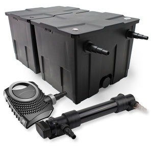 Set Filtro a 2 camere laghetto 60000l con Chiarificatore UVC 36W 6ª serie Pompa NEO10000 80W