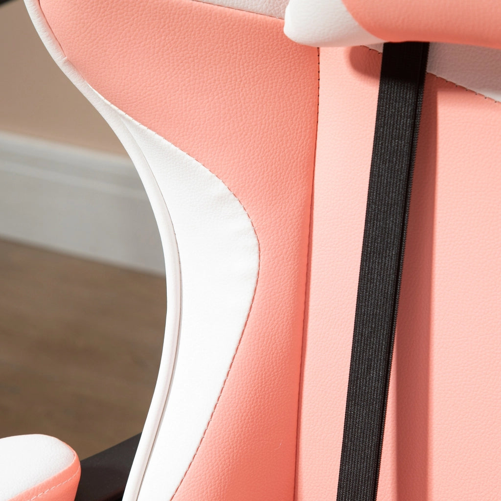 Sedia Gaming con Schienale Reclinabile ¨C zephmum ¨C Rosa 63x67x122-130 cm