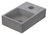 Base Vaschetta per Fontanda da Giardino 25x39xH10 cm in Calcestruzzo Plinto Nero Antracite