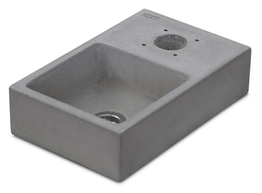 Base Vaschetta per Fontanda da Giardino 25x39xH10 cm in Calcestruzzo Plinto Nero Antracite