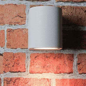 applique per da esterno interno parete a led lampada giardino muro faretto ip65 grigio