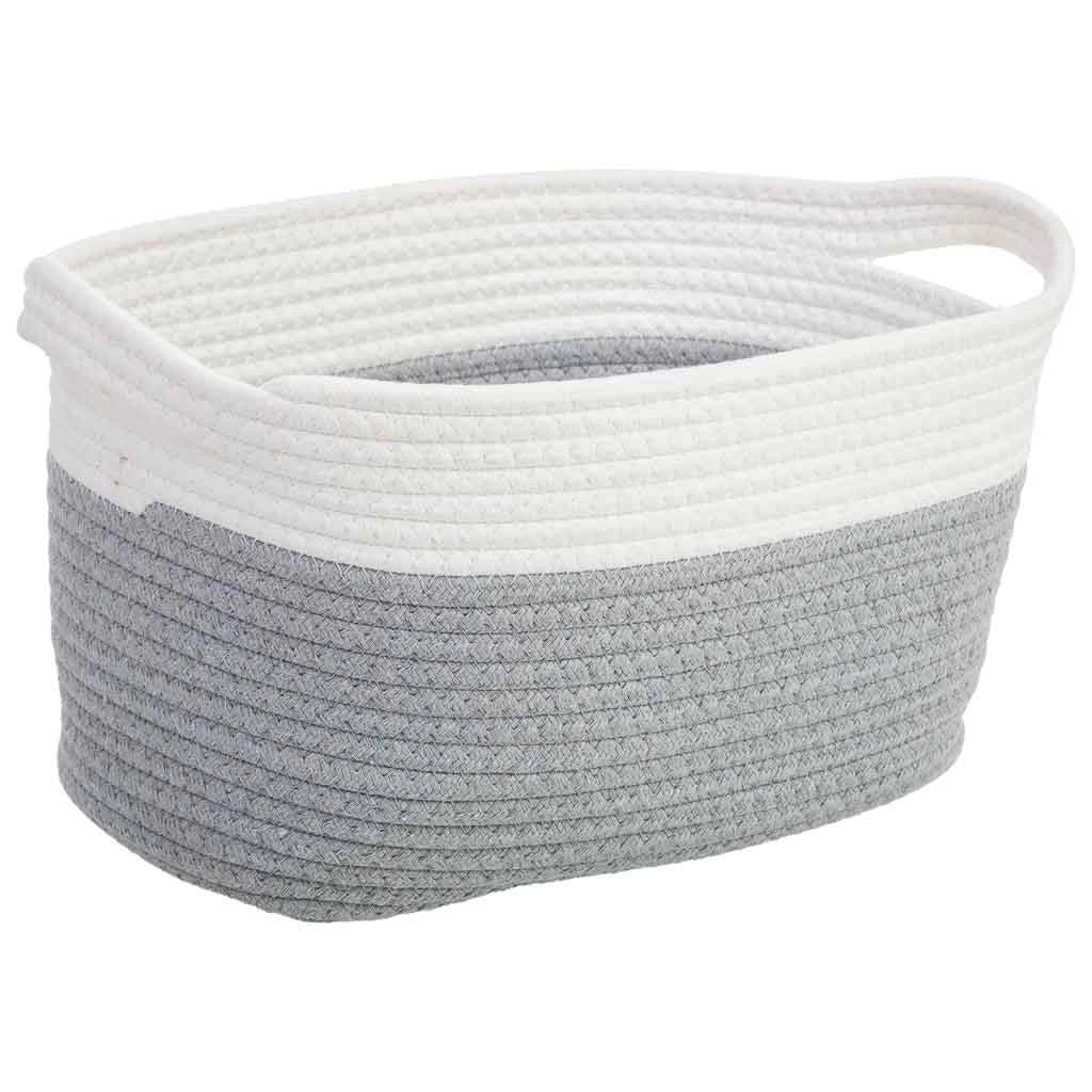 Cestino in corda di cotone intrecciata 33x24x20