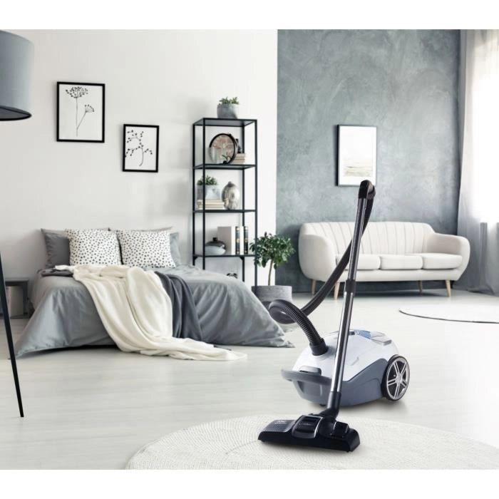 DOMO DO7291S - Aspirapolvere a bidone 3L - 700W - 68dB - Potenza di aspirazione regolabile - Spazzola per pavimenti Deep Clean