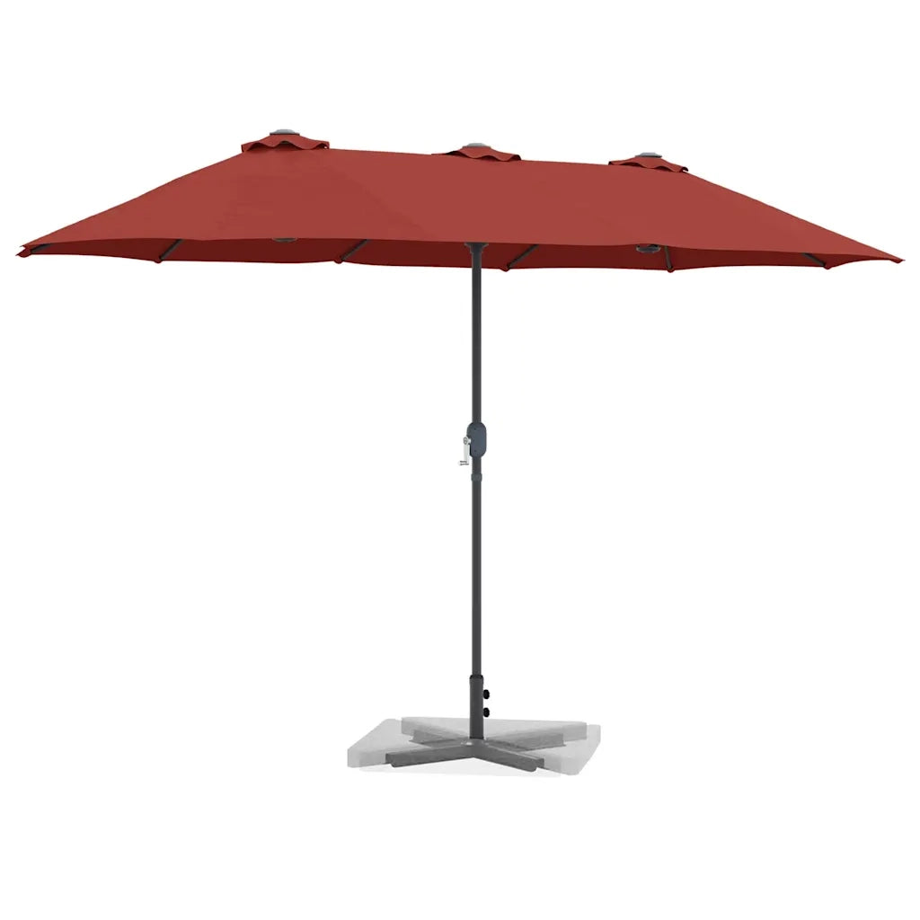 Ombrello da giardino-Ombrellone da spiaggia Terracotta 370 x 197 x 239 cm