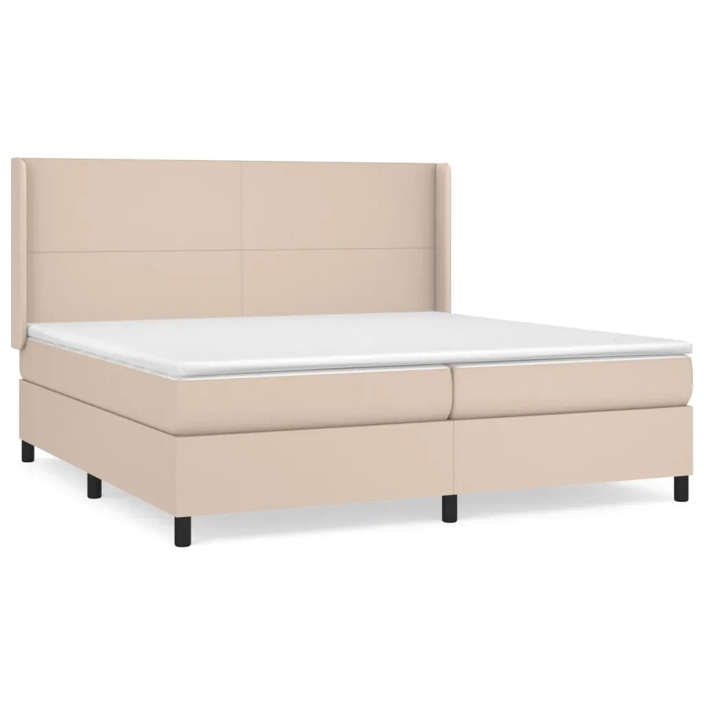 Giroletto a Molle con Materasso Cappuccino 200x200cm Similpelle 3132404