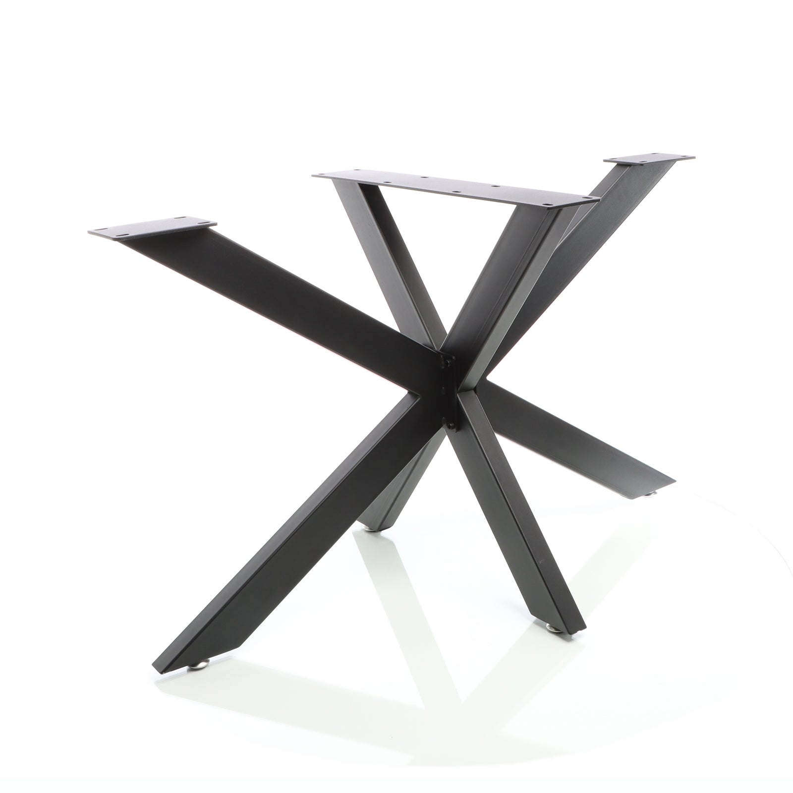 Telaio tavolo a gambe incrociate in acciaio 43x58x98 cm nero struttura tavolo a ragno