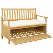 Panca da Giardino | Panchina con contenitore con cuscino con porta 120 x 63 x 84 cm