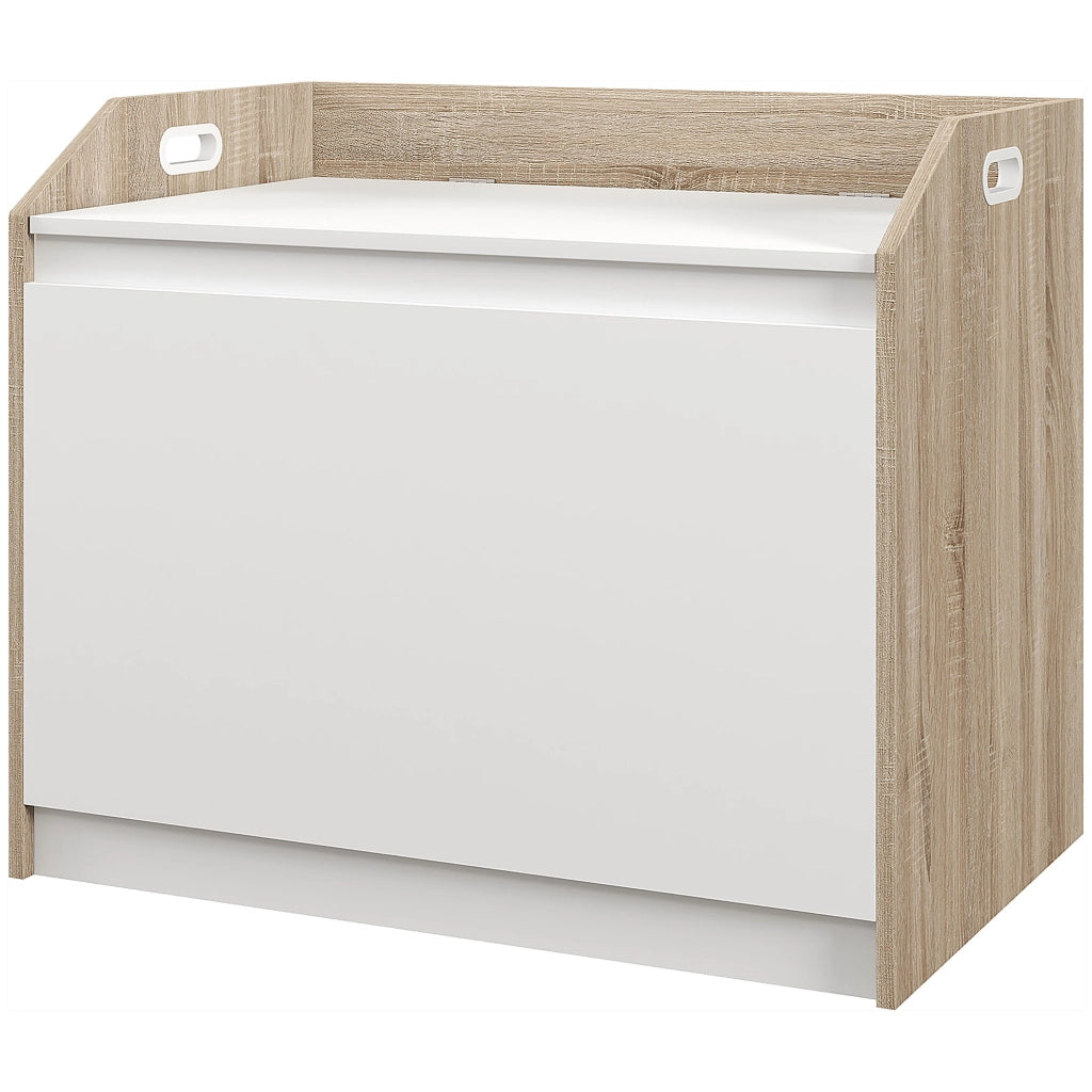 Cassettiera Moderna in Legno con Schienale e Vano Contenitore ¨C zephmum ¨C 62.4x40x51.5cm, Bianco