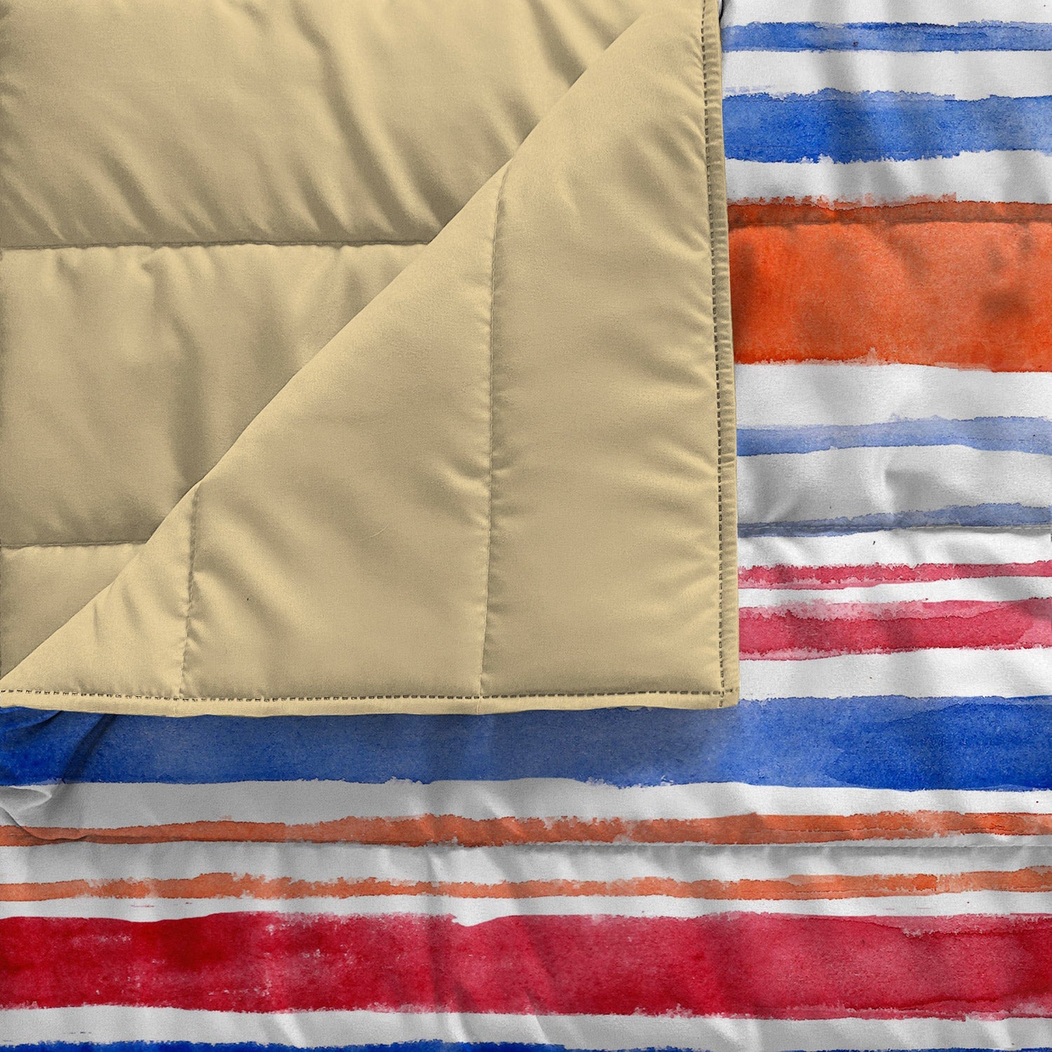 Trapuntino Estivo Singolo in Microfibra 100 gr con Stampa Strisce Basic