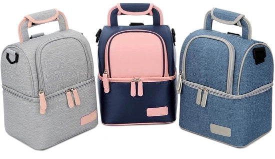 Borsa termica portatile per la madre - Isolata termicamente - Impermeabile - Dimensioni 22x15x27 cm - Accesso facile - Borsa per l'allattamento