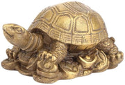 Decorazione interiore con figura di tartaruga in ottone - 5 cm di lunghezza