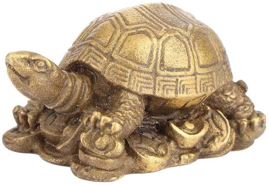 Decorazione interiore con figura di tartaruga in ottone - 5 cm di lunghezza