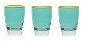Set 3 Bicchieri da Tavola Acqua Vino Domino Incanto Acquamarine 300 ml Cerve