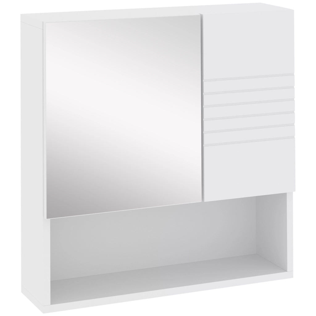 ARMADIETTO SPECCHIERA CON FISSAGGIO A MURO 54X15X55 CM BIANCO