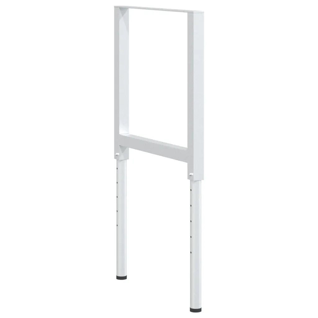 Telai per Banco da Lavoro 2 pz in Metallo 55x(69-95,5) cm Grigi 147932