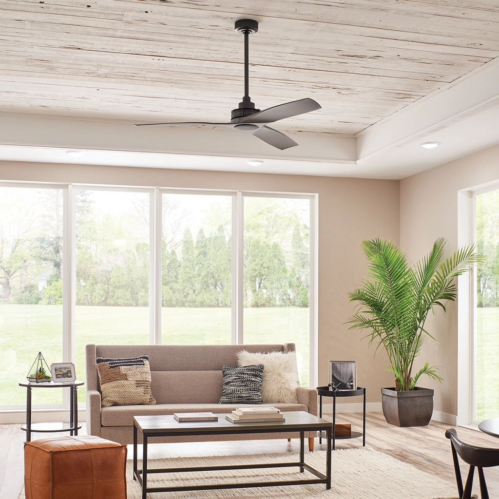 Ventilatore soffitto 142cm con telecomando grigio Ried Kichler