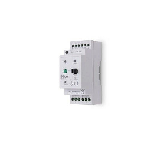 MODULO DIN PER CONTROLLO DI 2 GRUPPI DI MOTORI O ATTUATORI AC O DC NICE DMDCM