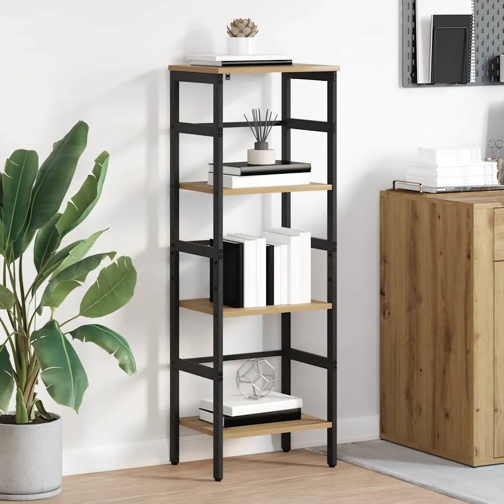 Libreria-Scaffale per Libri-Mobile di Stoccaggio Rovere artigianale 40 x 29,5 x 115 cm