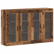 Set di 2 pensili in legno antico in stile rustico 69,5 x 34 x 90 cm legno ingegnerizzato 02_0056064