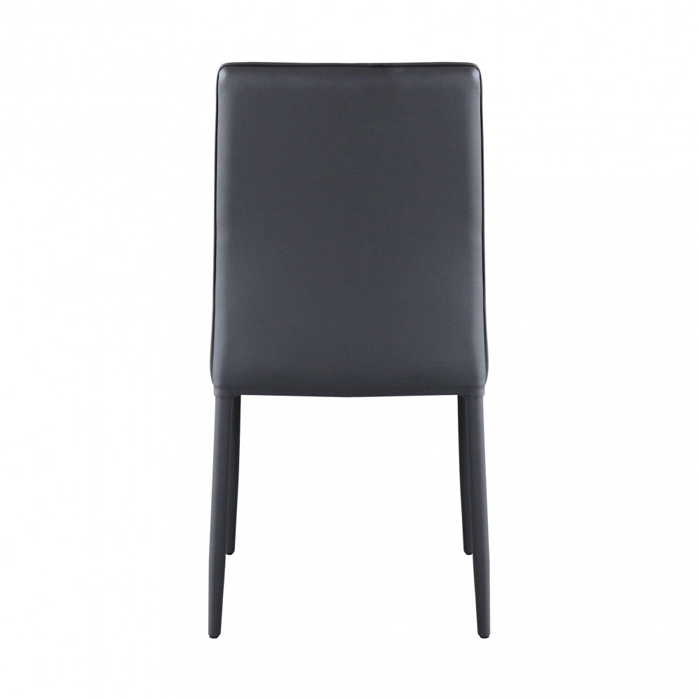 Sedia Blossom 41x50x91 h cm in Similpelle Grigio scuro