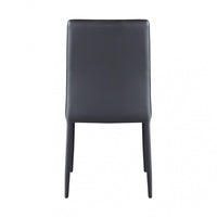 Sedia Blossom 41x50x91 h cm in Similpelle Grigio scuro