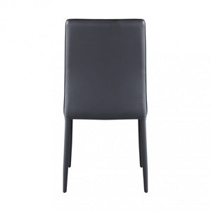 Sedia Blossom 41x50x91 h cm in Similpelle Grigio scuro