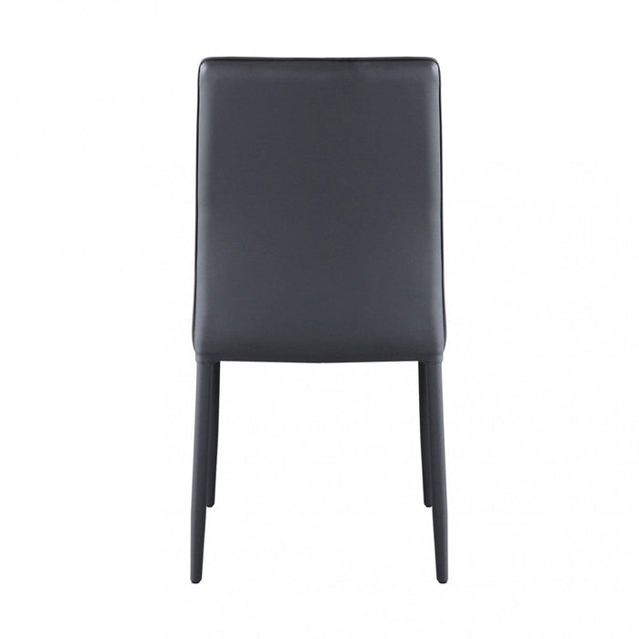 Sedia Blossom 41x50x91 h cm in Similpelle Grigio scuro