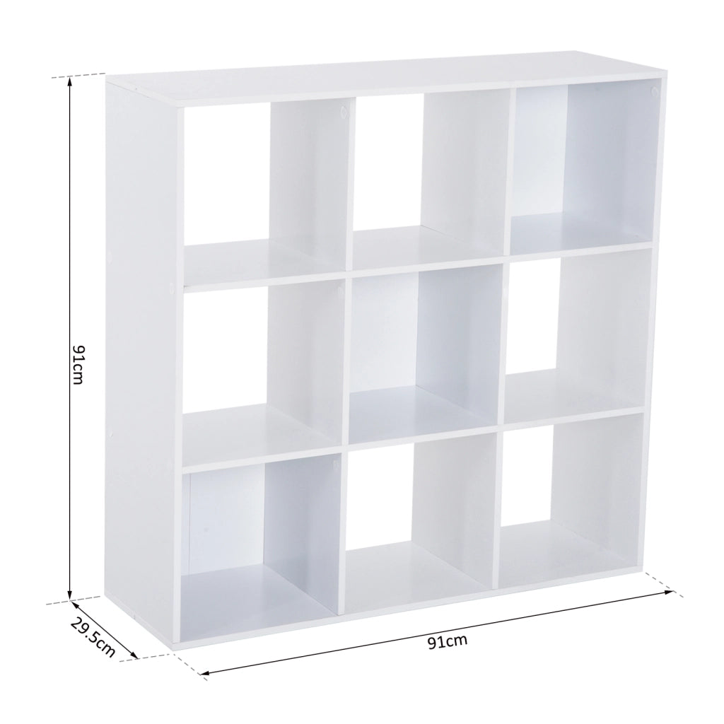 Libreria Moderna in Legno Bianca ¨C zephmum ¨C 91x29.5x91cm