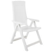 Sedie Reclinabili da Giardino 2 pz-Sedia da esterno in Plastica Bianca 420597