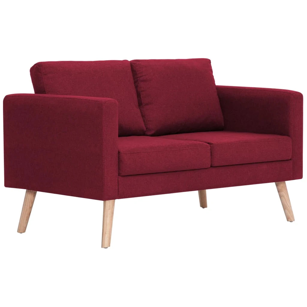 Divano 2 posti per soggiorno salotto arredamento casa tessuto rosso bordeaux 02_0018928