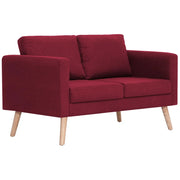 Divano 2 posti per soggiorno salotto arredamento casa tessuto rosso bordeaux 02_0018928