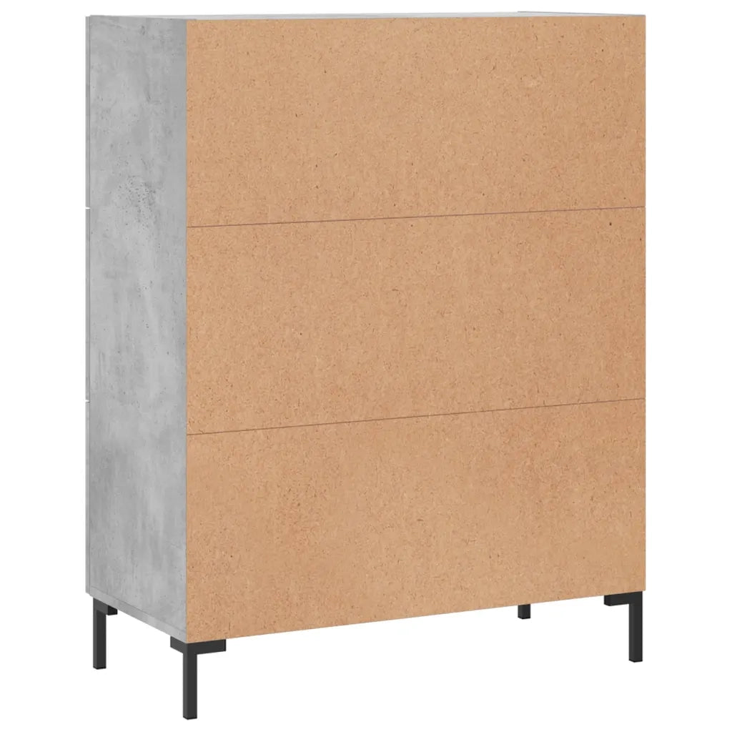 Credenza Grigio Cemento 69,5x34x90 cm in Legno Multistrato 828048