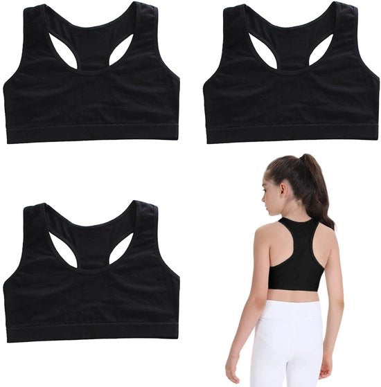 Sotto la Veste Sport - 3 Pezzi - Cotone/Elastan - Per Ragazze 8-14 Anni - Respirante/Leggero - Senza Irritazione Cutanea - Busto