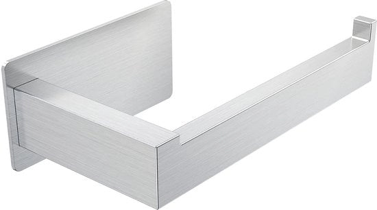Sostegno per carta igienica senza perforazione, adesivo per carta igienica - sostegno per carta igienica in acciaio inossidabile per la stanza da bagno, argento