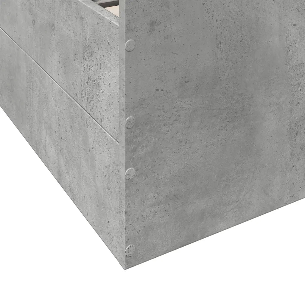 Giroletto Cassetti-Struttura Letto con contenitore Grigio Cemento 75x190 cm Legno Multistrato 355574