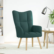 Sedia Relax Verde Scuro in Tessuto 4016772