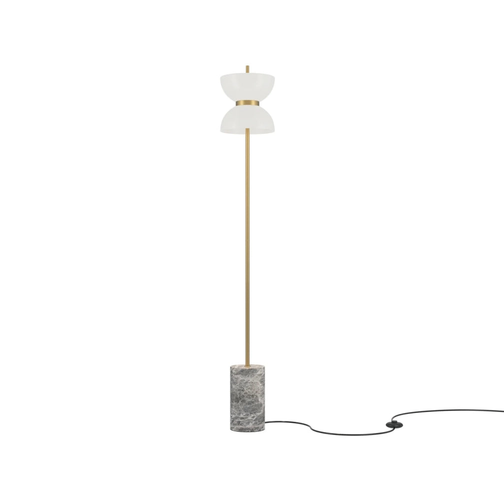 Maytoni Lampada da terra moderna Kyoto 1 luce G9 LED integrato oro metallo vetro