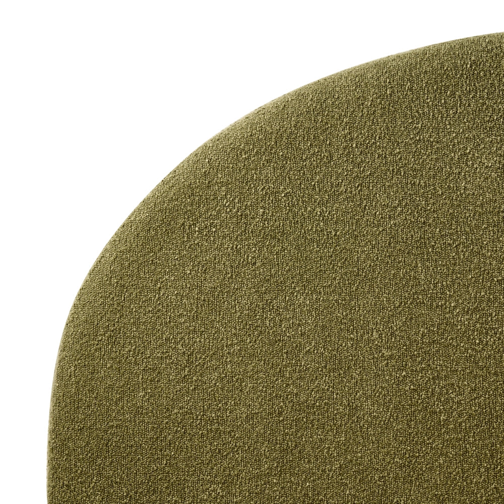 Letto matrimoniale Tessuto Bouclé verde oliva 180 x 200 cm Design minimalista e retrò