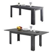 Tavolo per sala da pranzo Arizon, Made in Italy, Tavolo moderno con allunghe, Consolle allungabile, cm 140/190x90h75, Grigio Ardesia