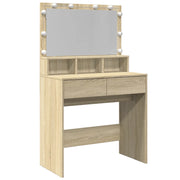 Toeletta | Tavolo da Trucco con LED Rovere Sonoma 80x41x134,5 cm