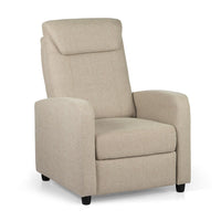 Poltrona Relax Reclinabile Manuale in Tessuto Marta Sabbia