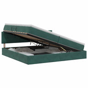 Letto con Contenitore Verde Scuro 200 x 200 cm Velluto 3458832