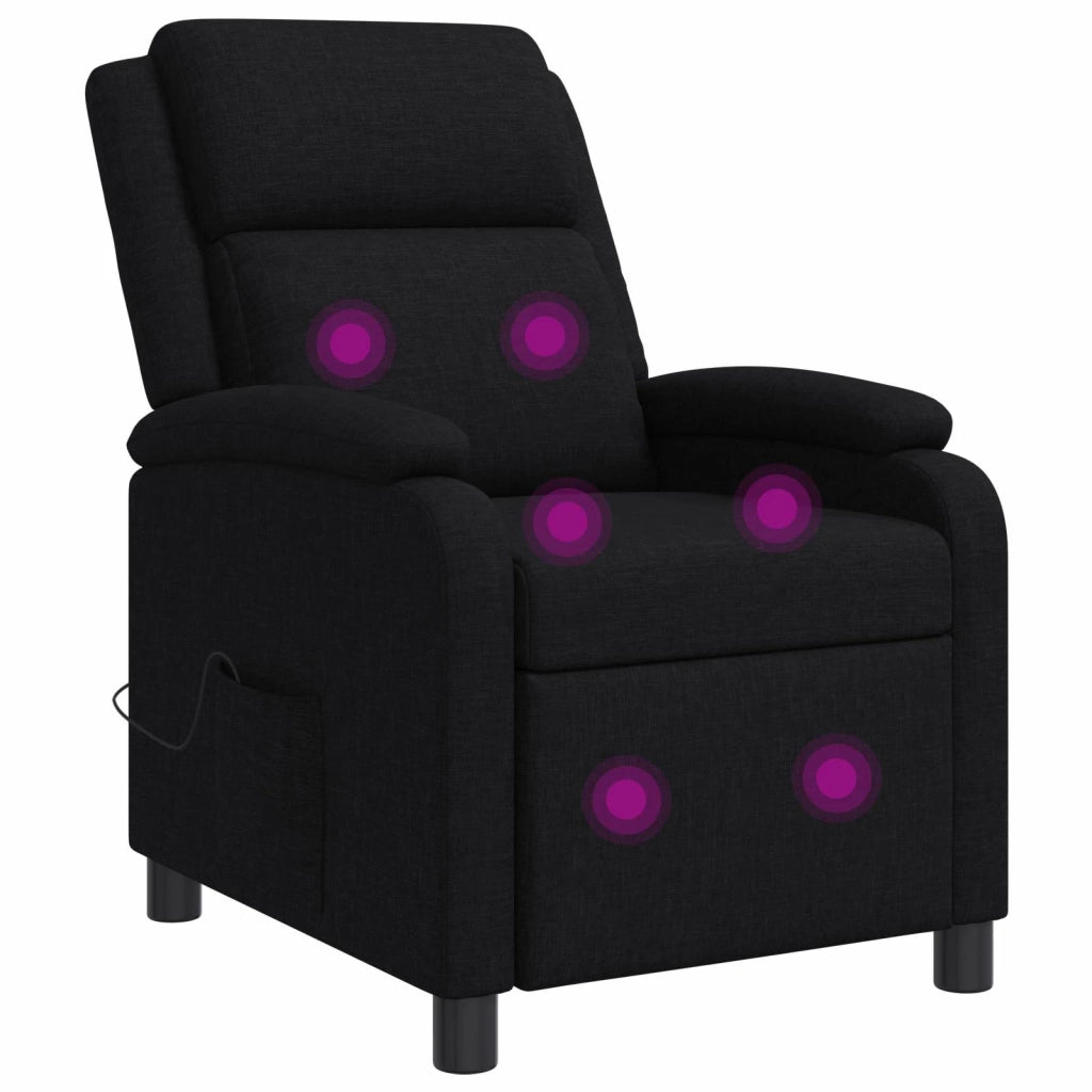 Divano Sedia-Poltrona Massaggiante Nero Tessuto 243981