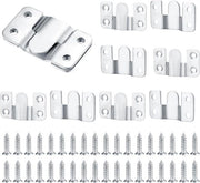 Set di 10 grucce per foto con chiodo a molla per carico pesante - Hanger per specchio da parete - 53 x 30 mm