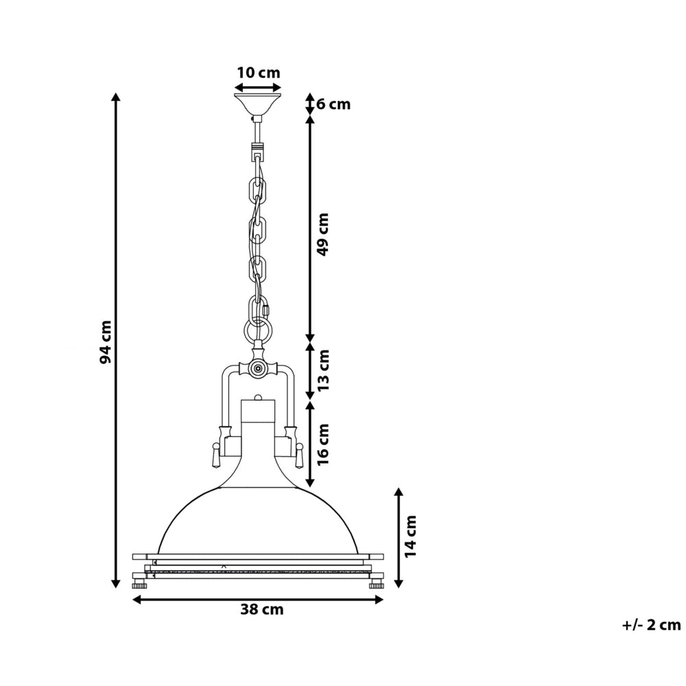 Lampada a Sospensione in Vetro Bianco Argento Illuminazione Industrial