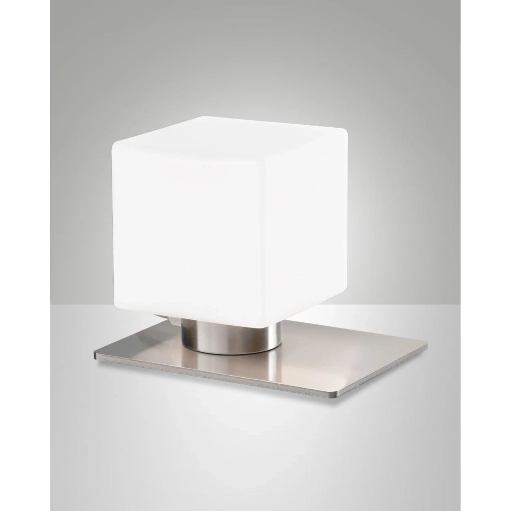 Zara Da Tavolo Nichel Satinato Led G9 Stile Moderno 1 Luce Collezione ZARA