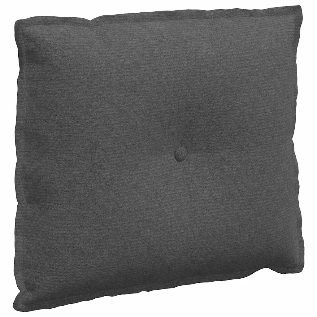 Cuscino per Schiena Grigio scuro 60 x 50 cm Tessuto in Cords 42014694