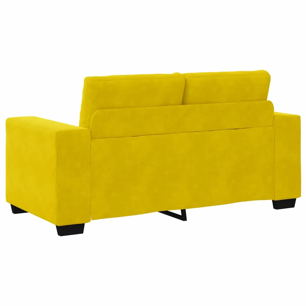 Divano | Divano da soggiorno | Sofa a due posti con cuscino Giallo Velluto
